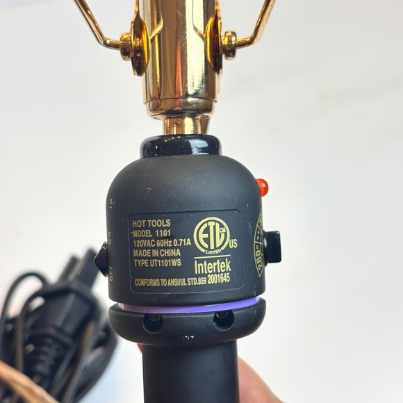 Hot Tools Professional Model 1101 Gold Curling Iron 1 Inch Long Lasting Curls - Picture 2 of 7